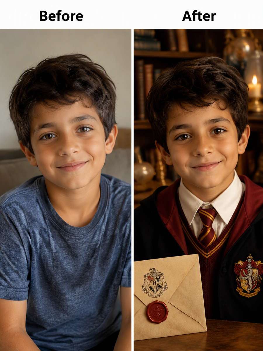 Age 10: Hogwarts Acceptance Letter — Heirloom Studio Finish photo