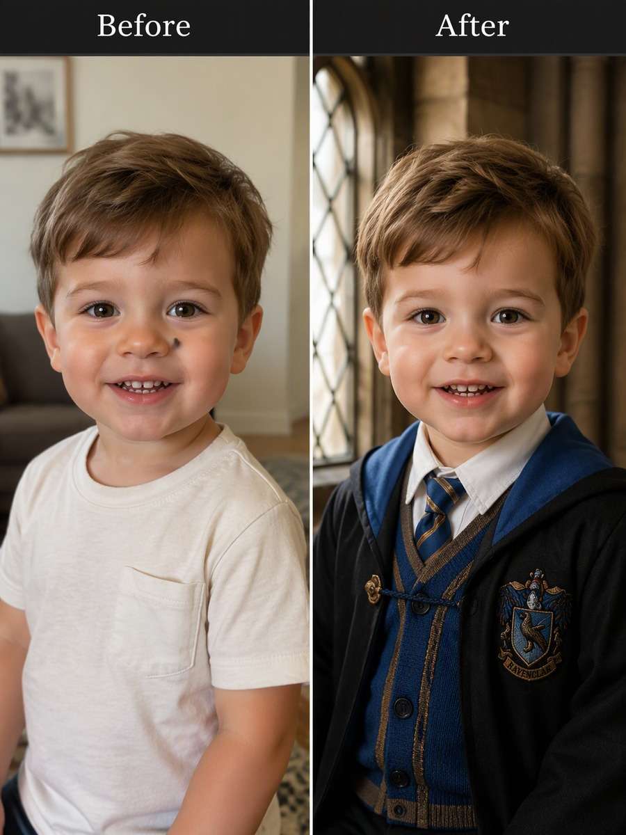 Age 3: Ravenclaw Castle Window — Soft Window Light photo