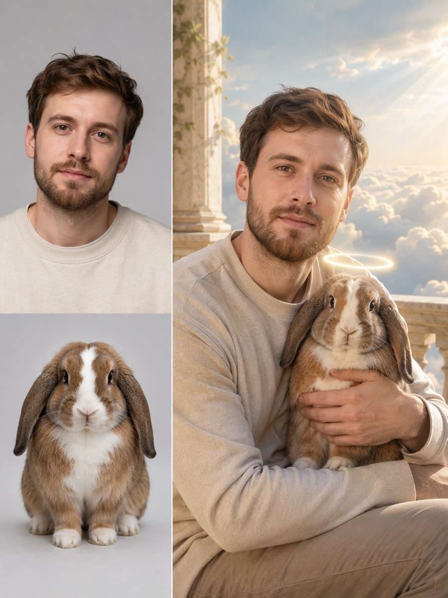 Cloud-Edge Companion Hug: reference Before and AI-created remembrance After