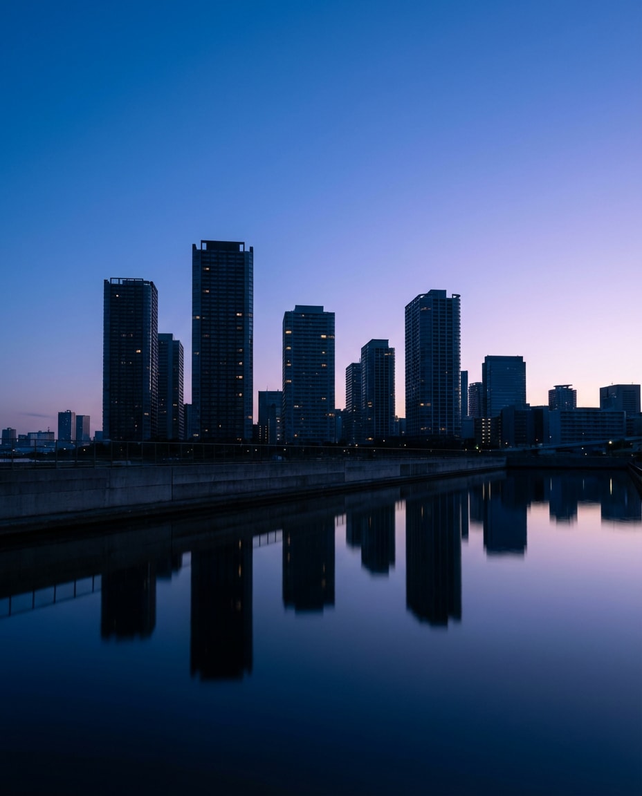 blue hour minimal photo