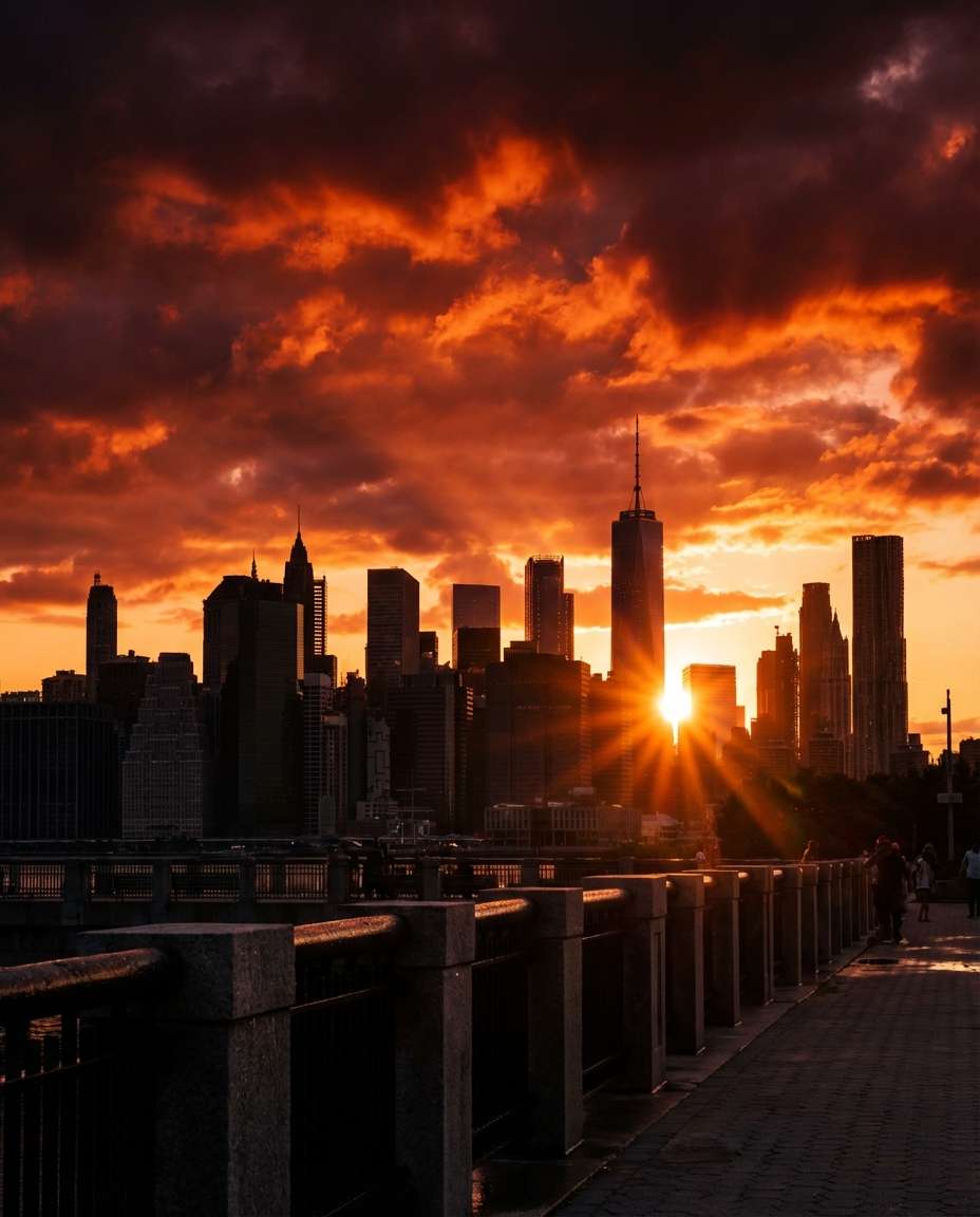 sunset silhouette photo