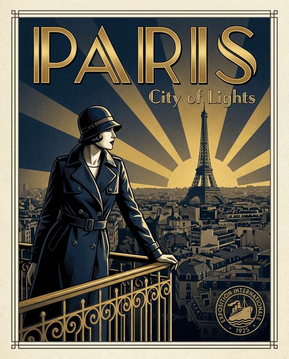 paris art deco glow photo