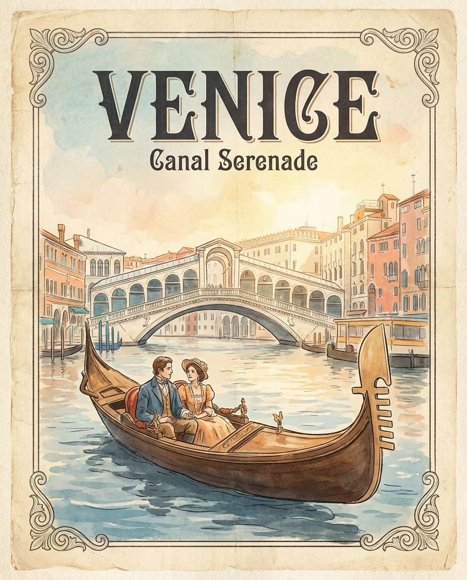 venice canal romance photo