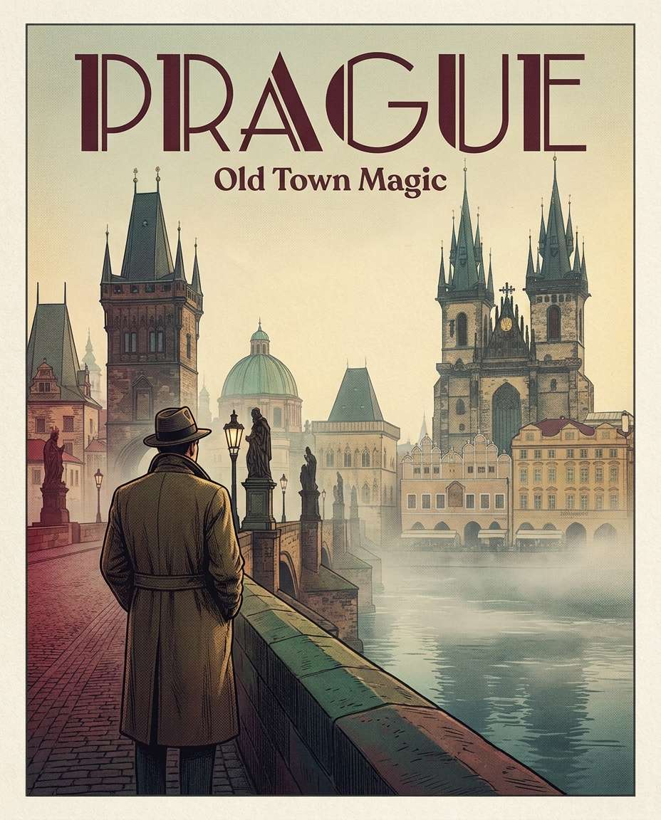 prague storybook spires photo