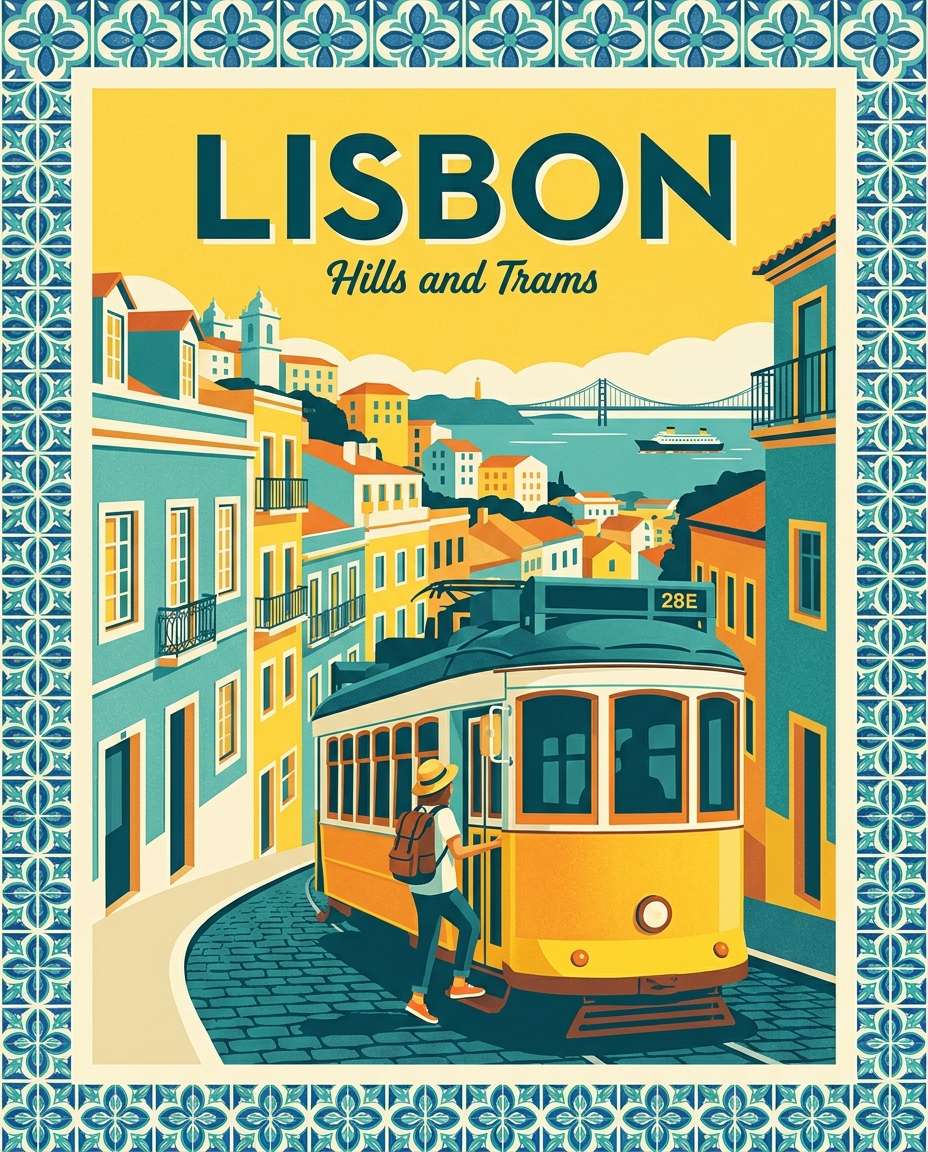 lisbon tram view photo