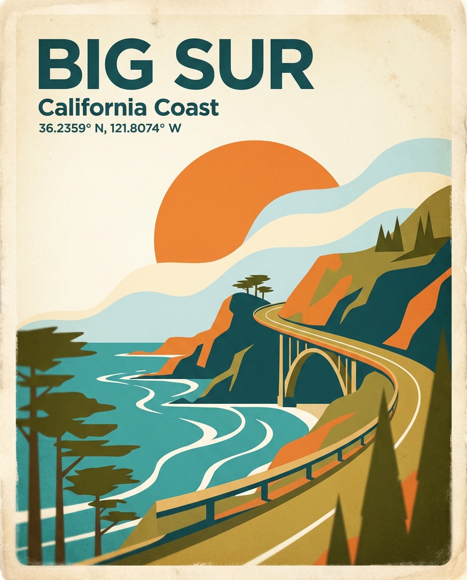 big sur highway photo