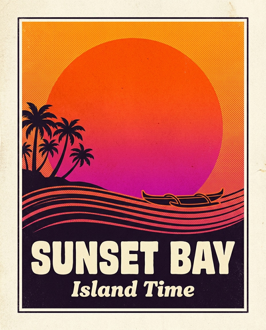 hawaiian sunset bay photo