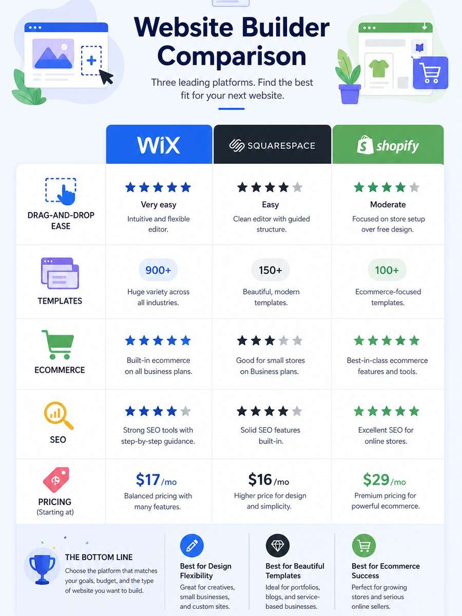 Website Builder Comparison Chart photo
