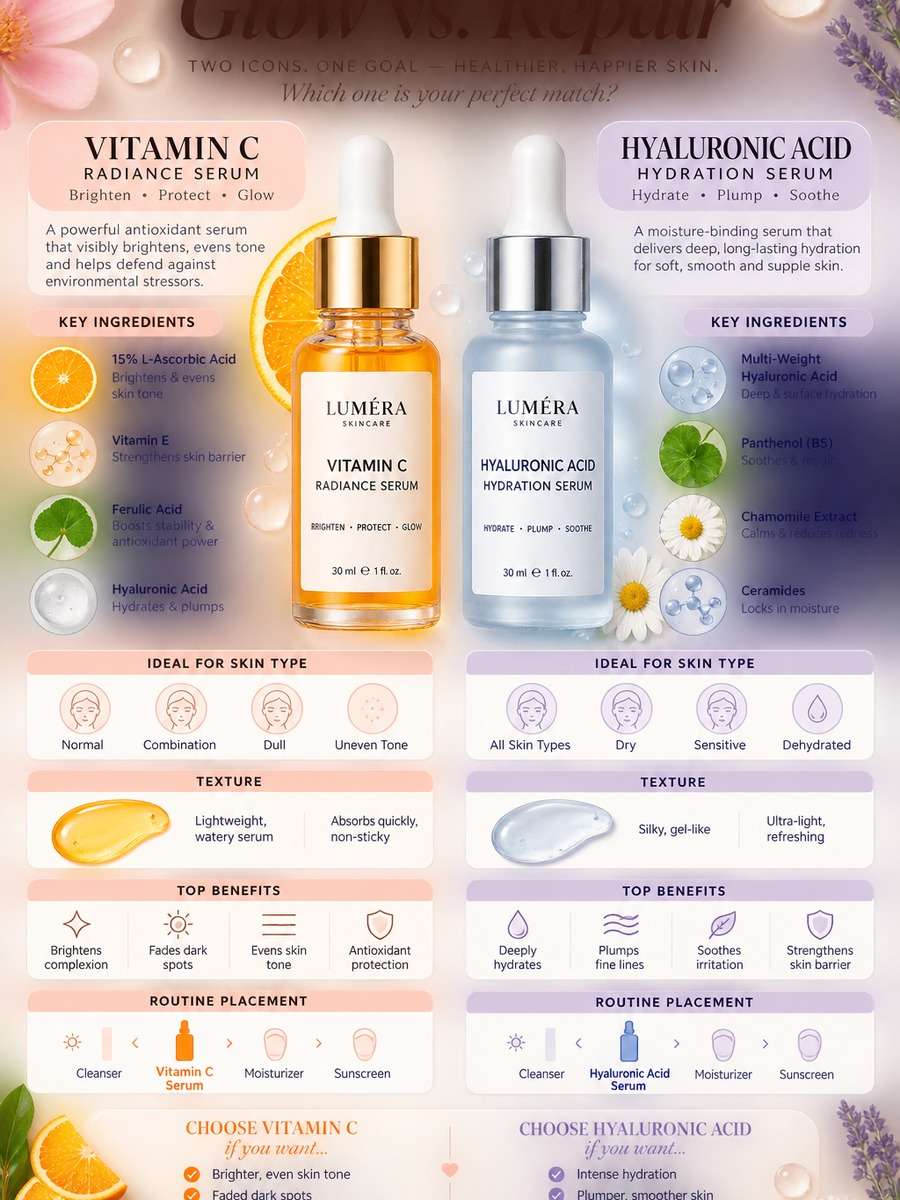Skincare Product Comparison Poster photo