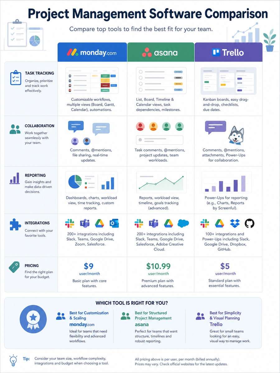 Project Management Tool Comparison photo
