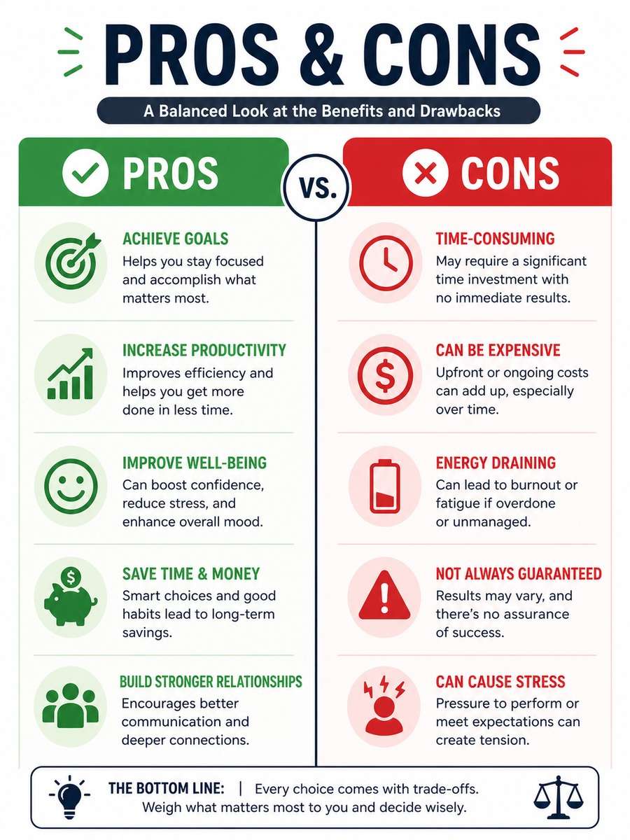 Pros and Cons Infographic photo