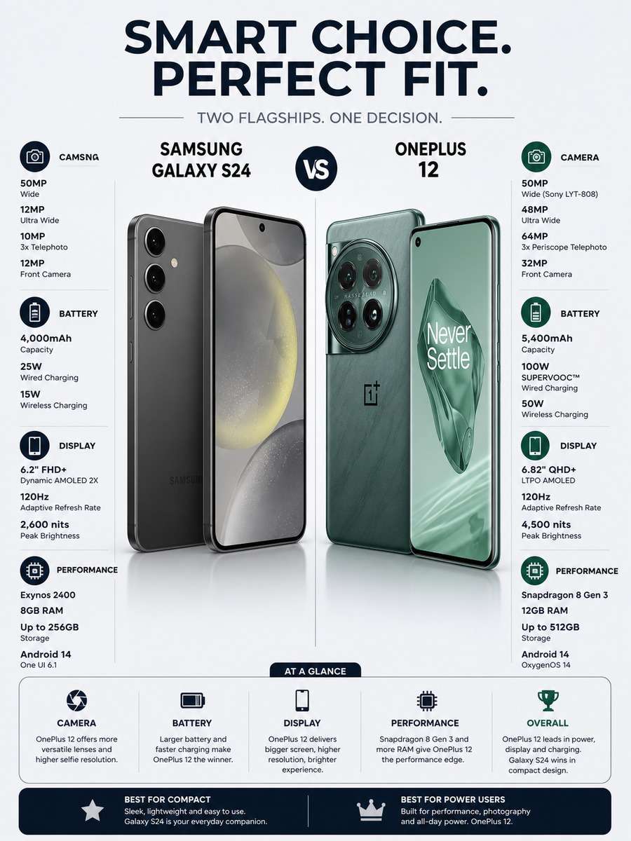 Smartphone Comparison Infographic photo