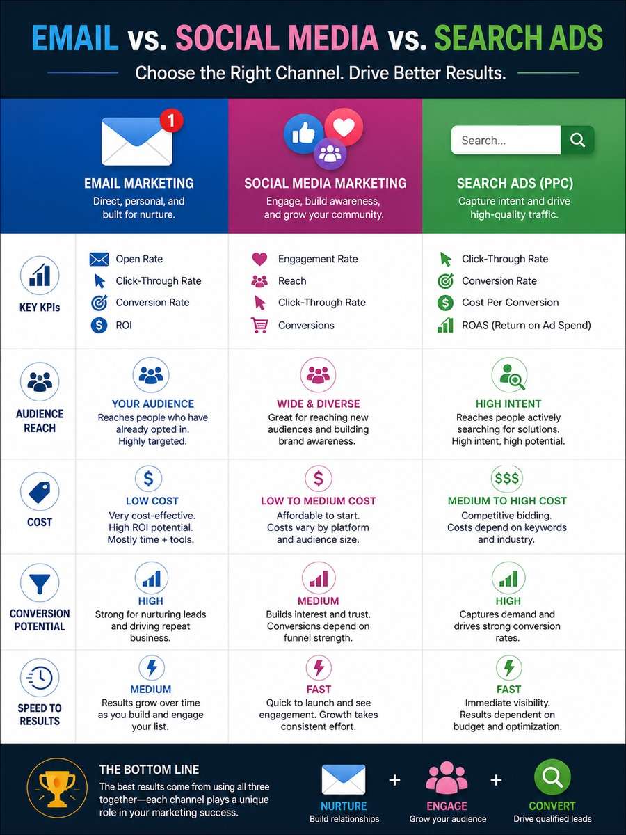Marketing Channel Comparison Visual photo