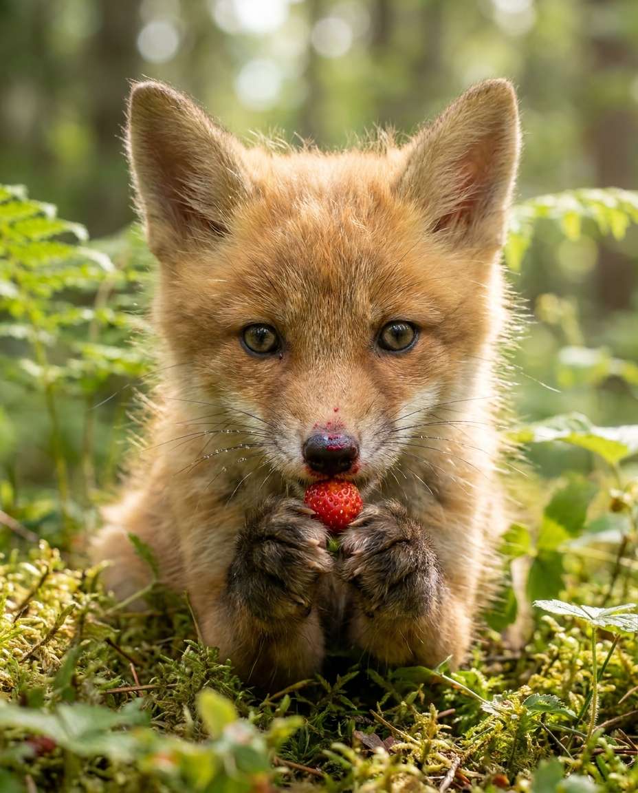 wild strawberry snack photo