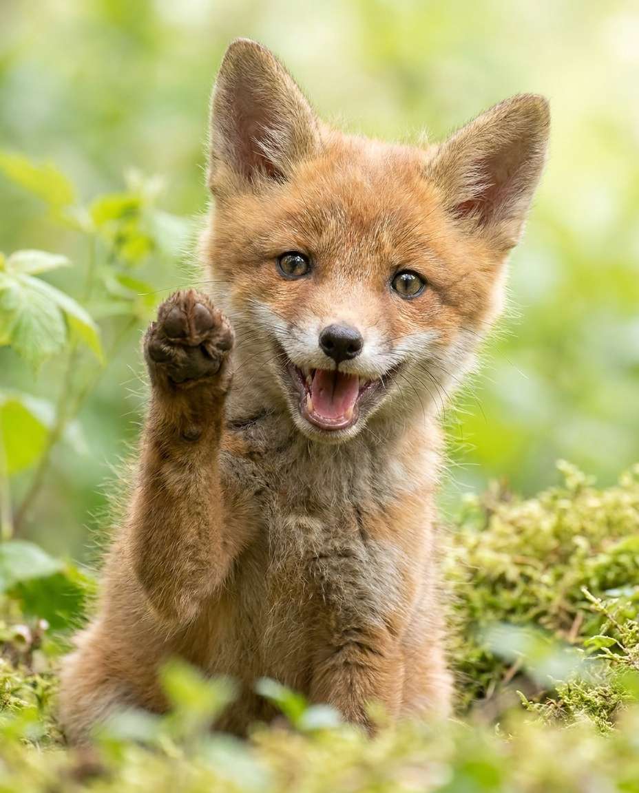 tiny paw highfive photo