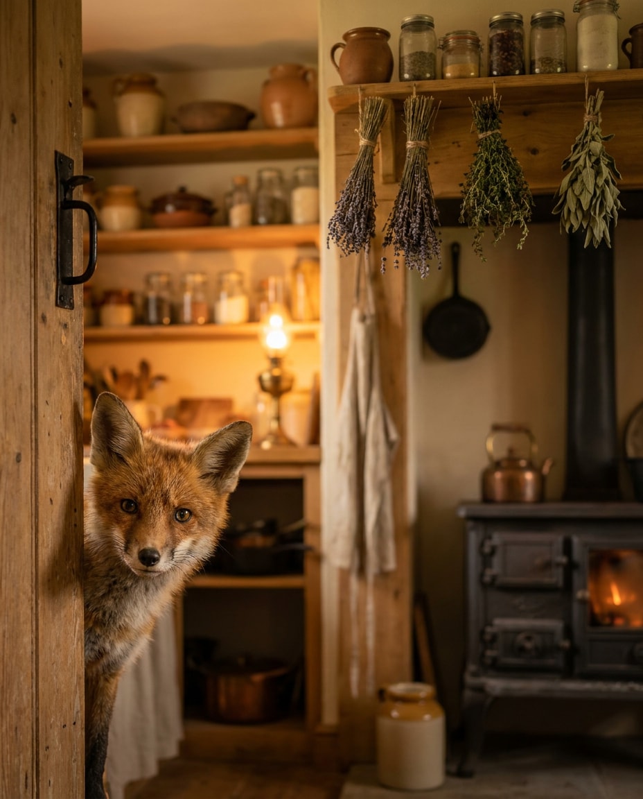 cottagecore kitchen peek photo