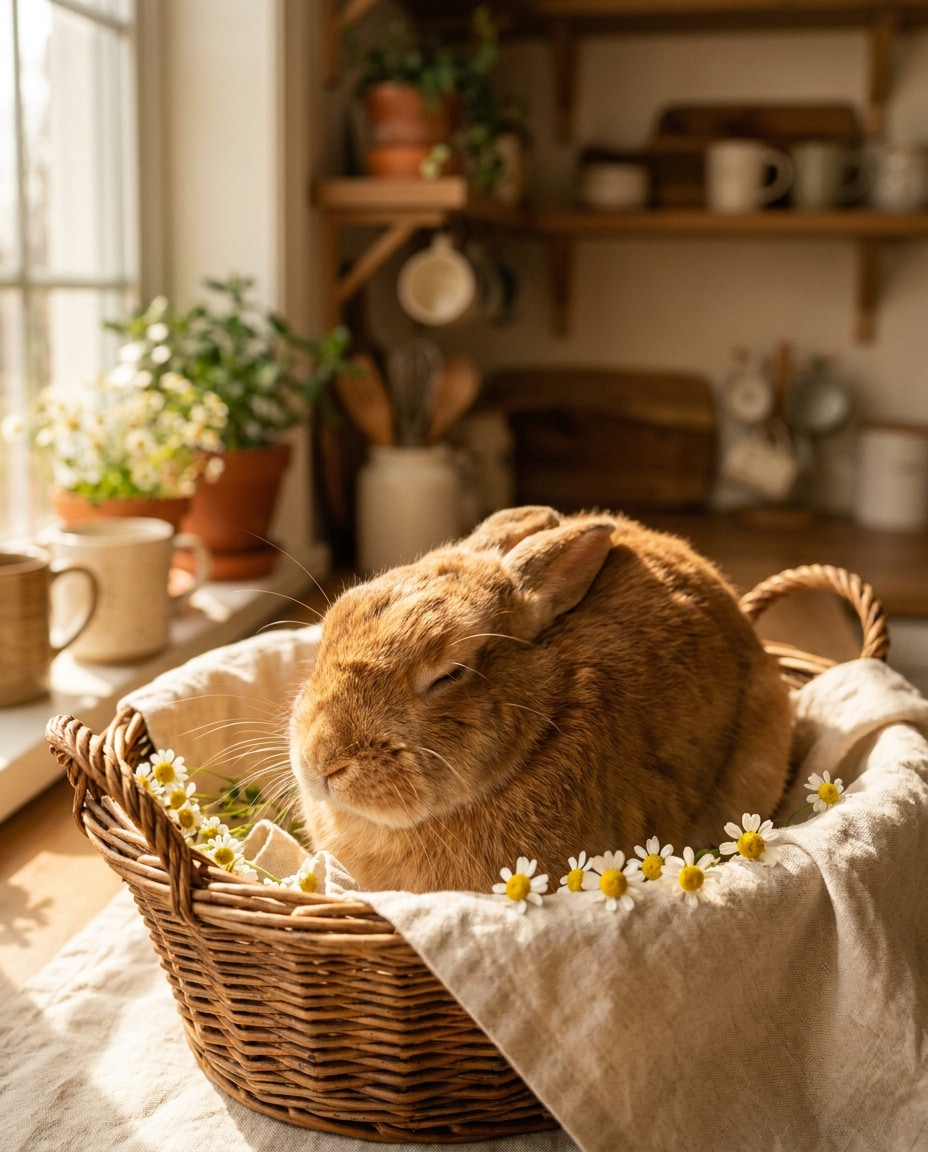 cottagecore basket nap photo