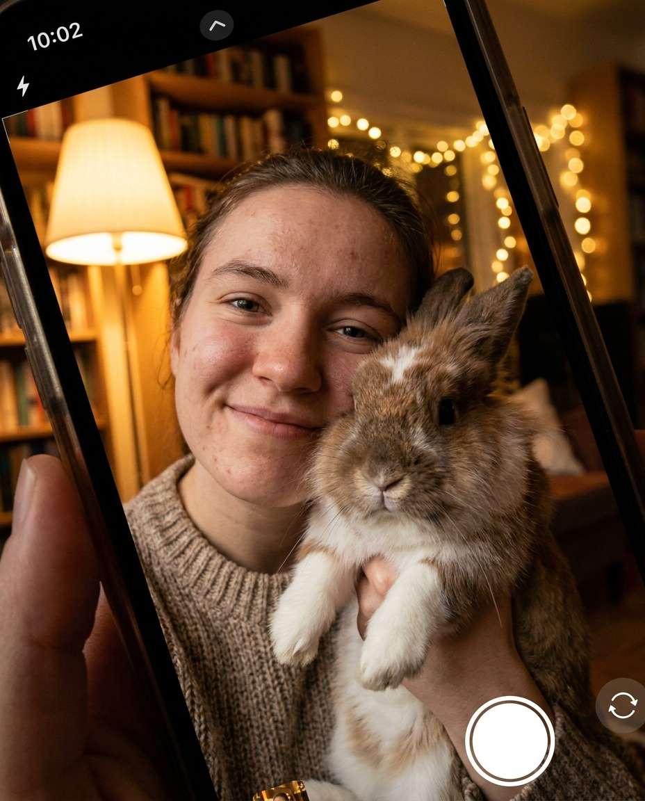 bunny selfie moment photo