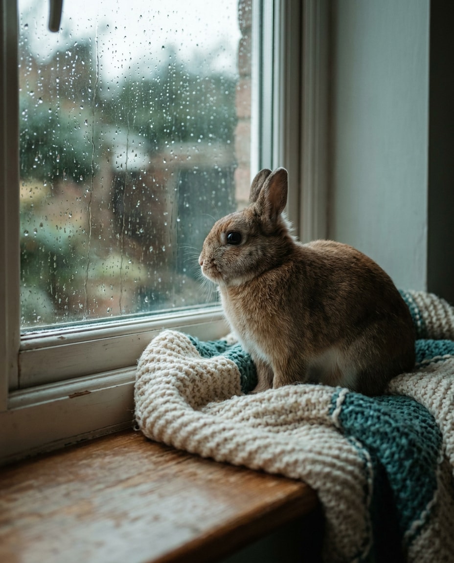 rainy window moment photo