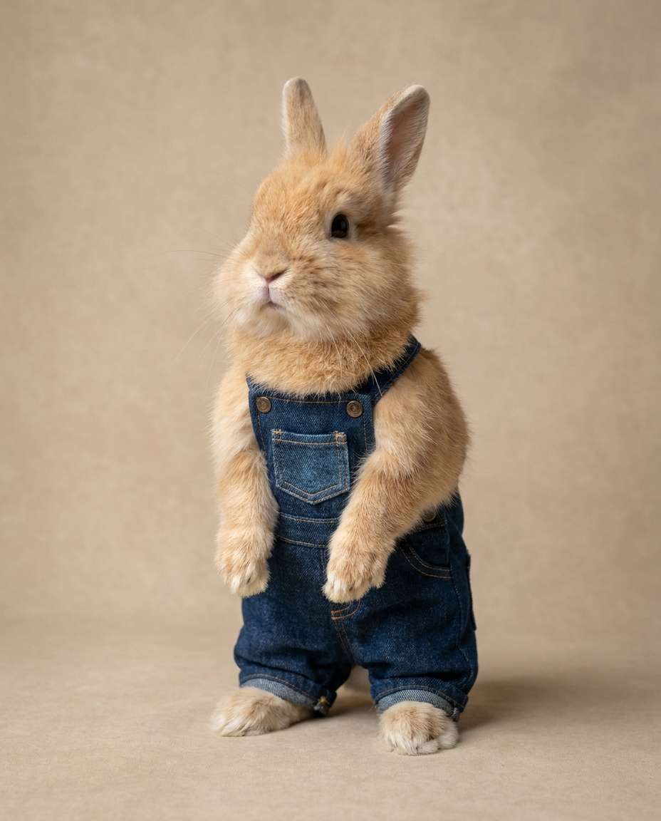 bunny in overalls photo
