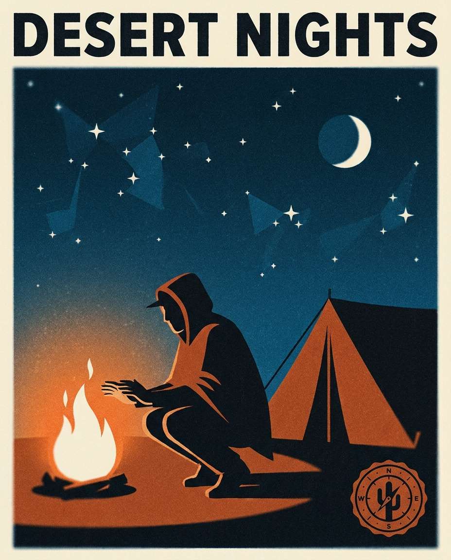 night campfire glow photo