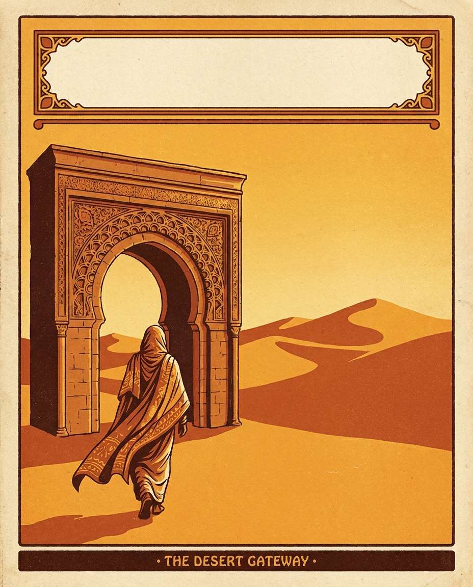 moroccan market gate photo