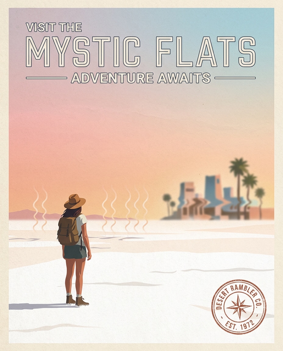 salt flat mirage photo