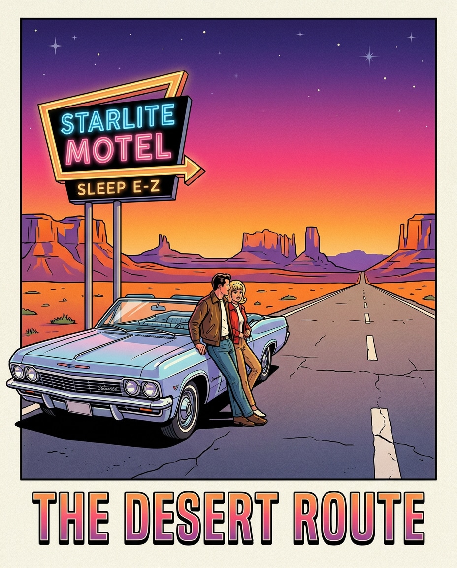 neon motel stop photo