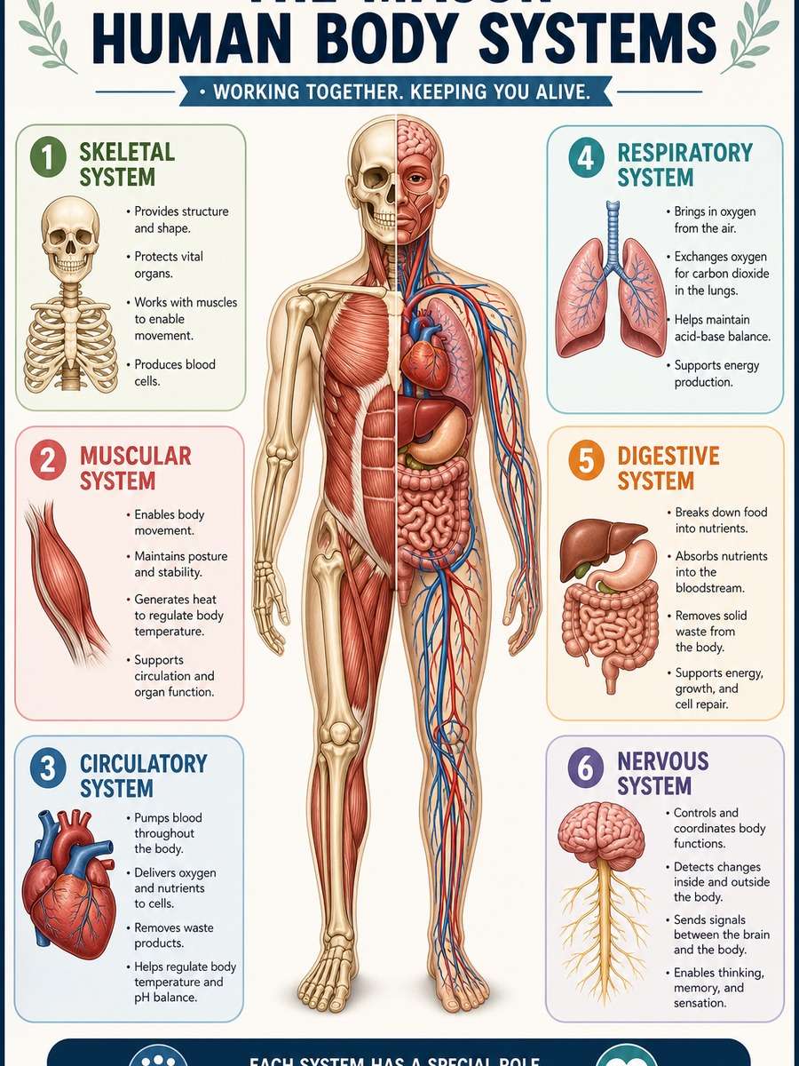 Human Body Systems Infographic photo