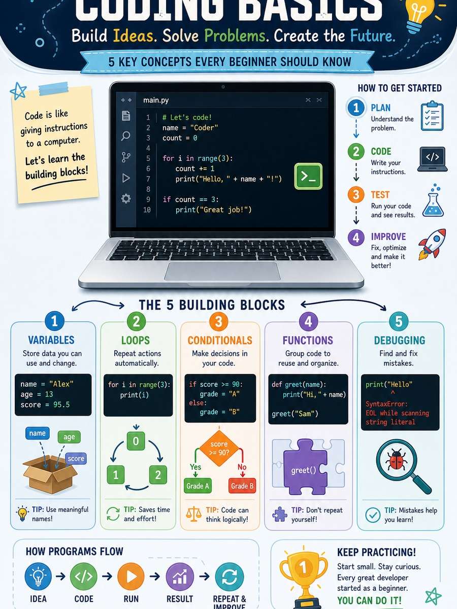 Coding Basics Infographic photo