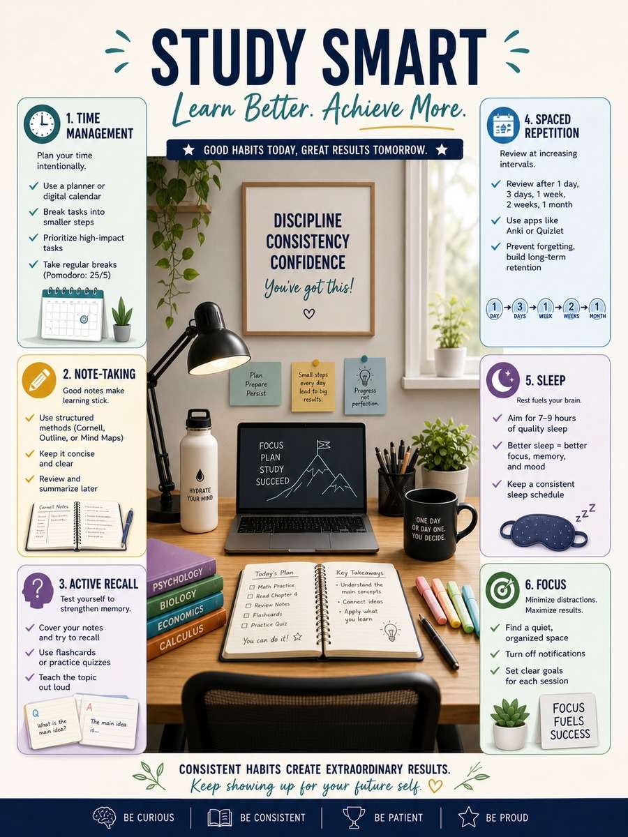 Study Habits Infographic photo