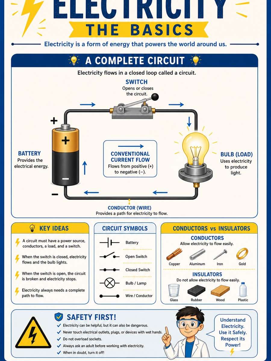 Electricity Basics Infographic photo