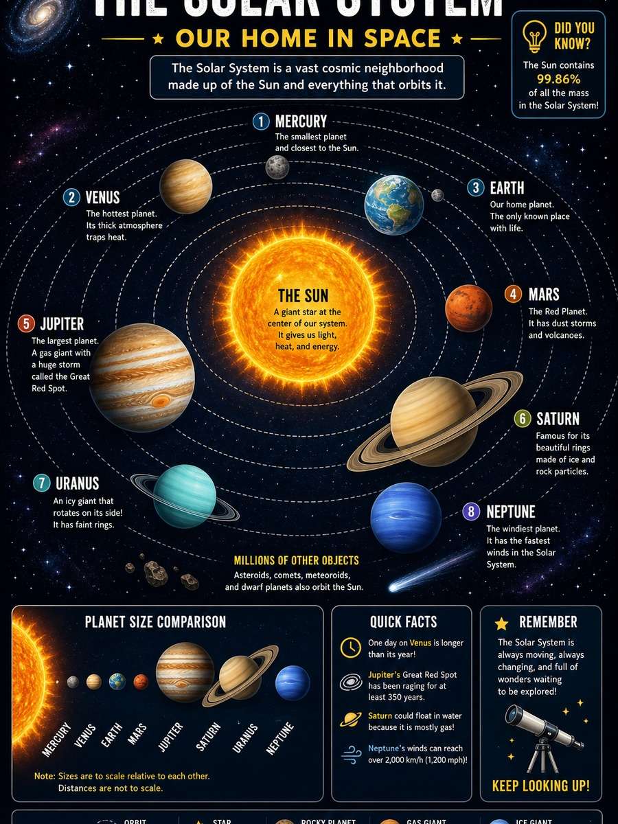 Solar System Infographic photo