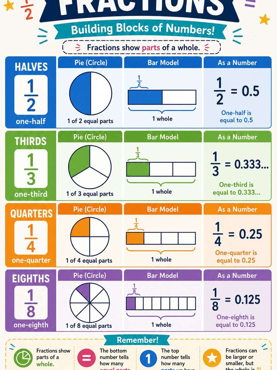 Fractions Made Simple Infographic photo