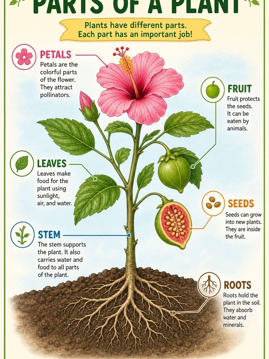 Parts of a Plant Infographic photo