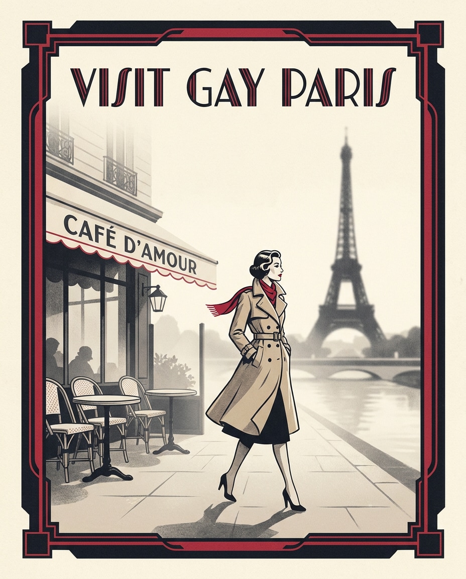 paris cafe stroll photo