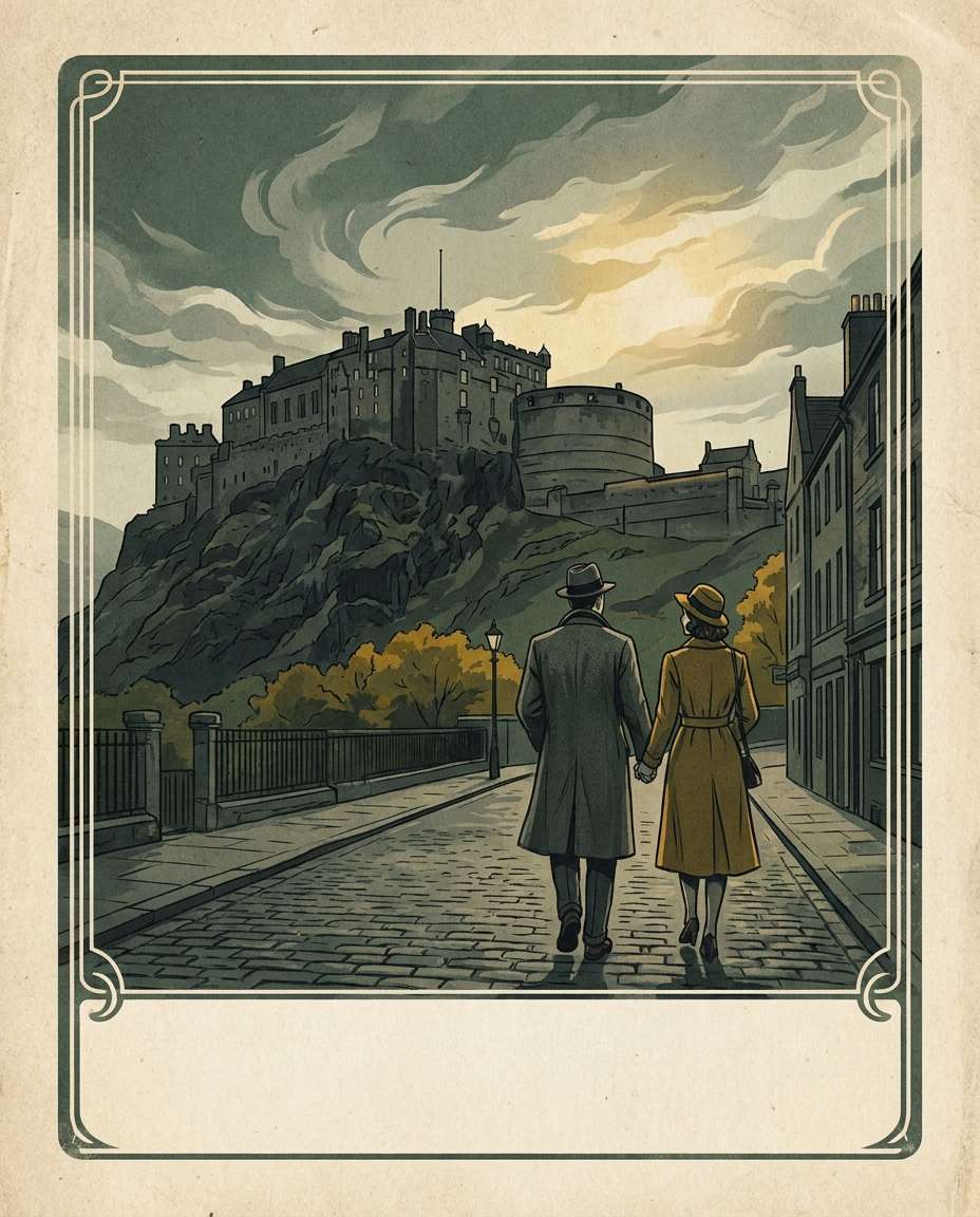 edinburgh stone streets photo