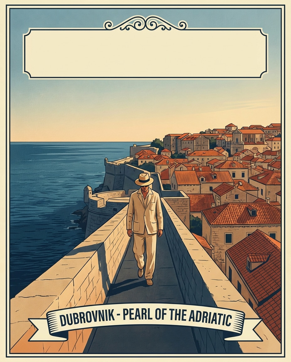 dubrovnik seawall walk photo