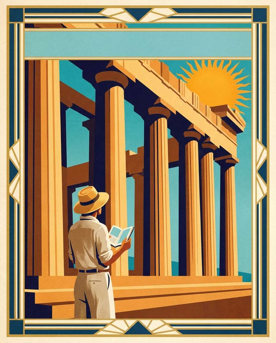 athens marble sun photo