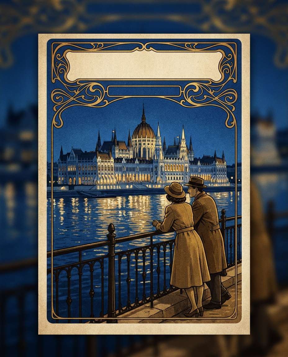budapest night lights photo