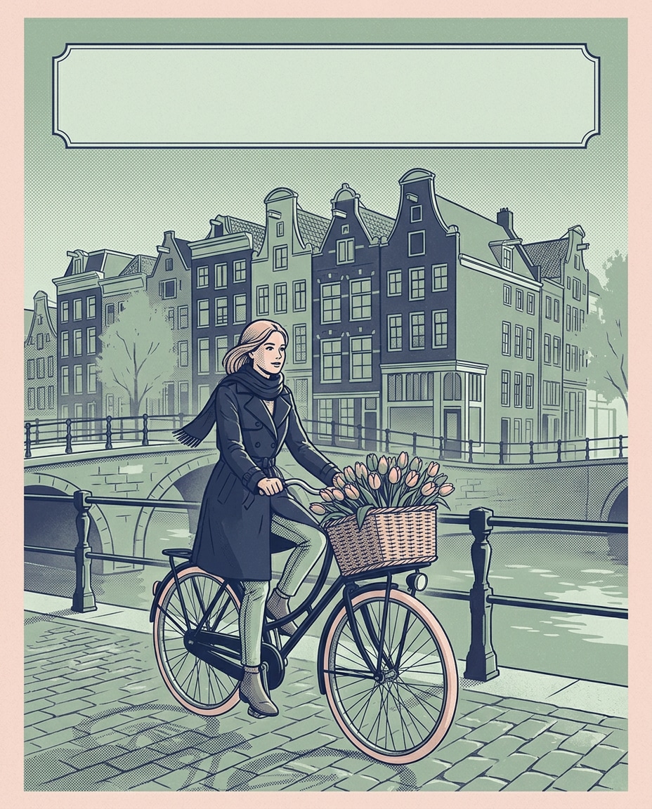 amsterdam bicycle morning photo