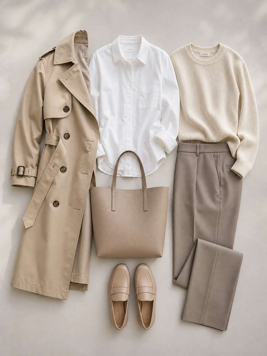 Minimalist Neutral Capsule Wardrobe photo