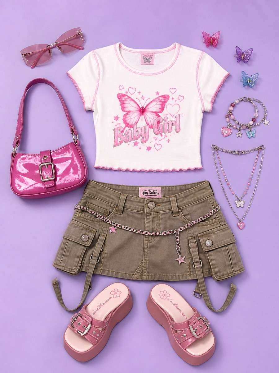 Y2K Inspired Flat Lay photo