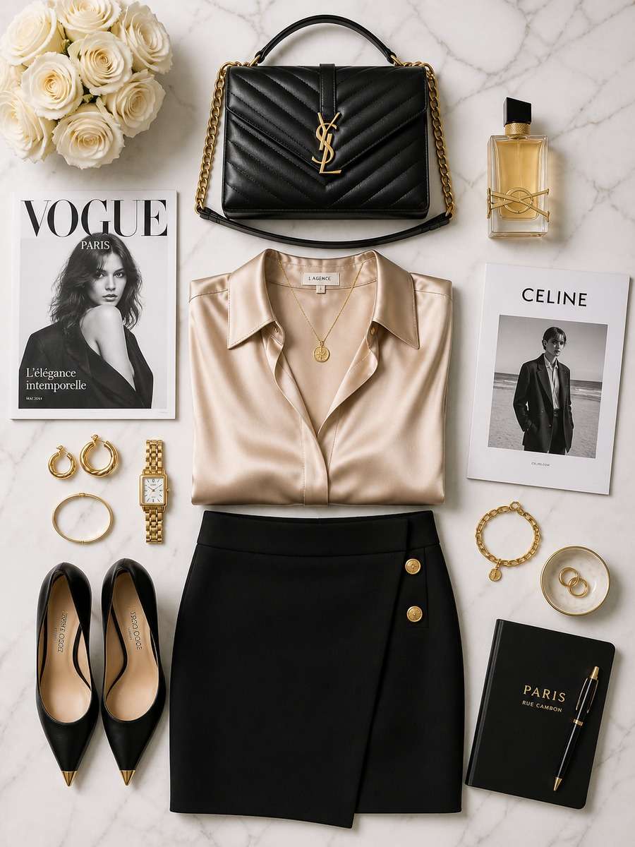 Luxury Handbag and Heels Editorial photo
