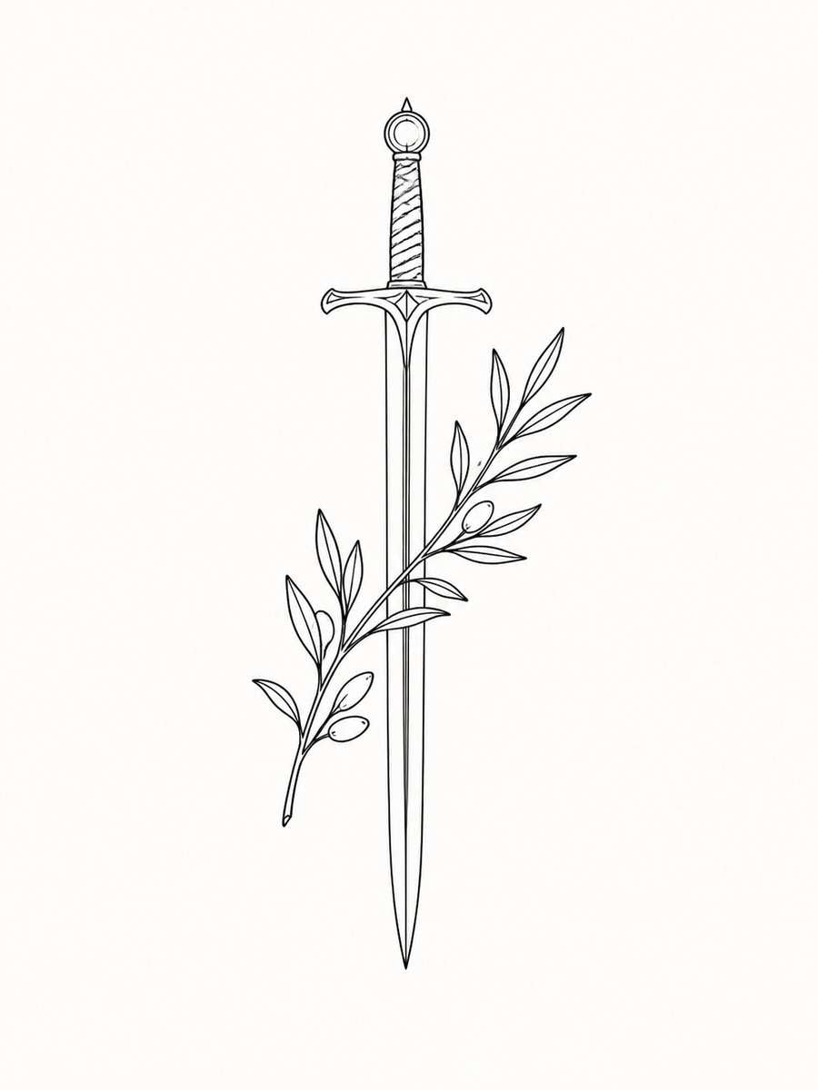 Sword with Olive Branch photo