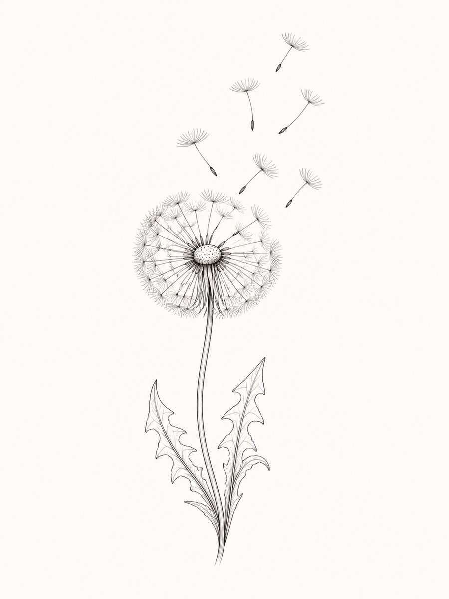 Dandelion Seed Drift photo