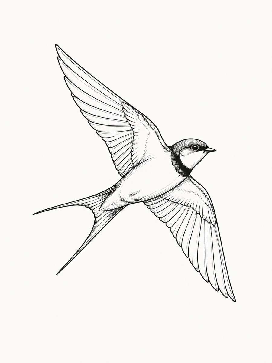 Swallow Bird Outline photo