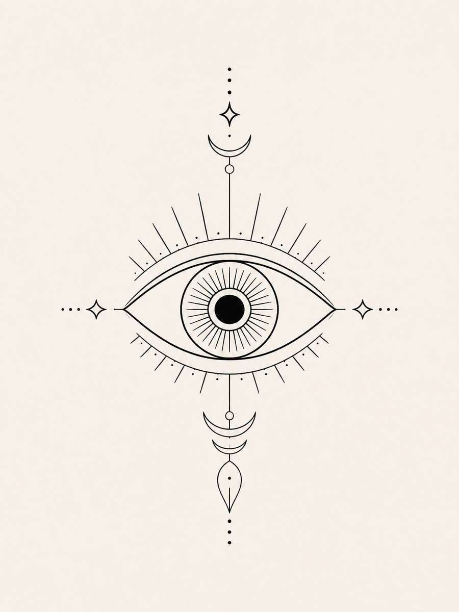Evil Eye Minimal Symbol photo