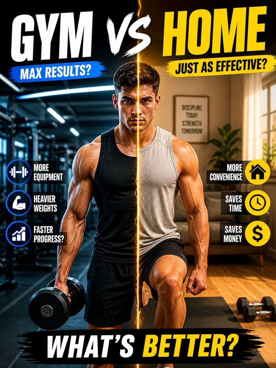 Gym vs Home Workout Comparison photo