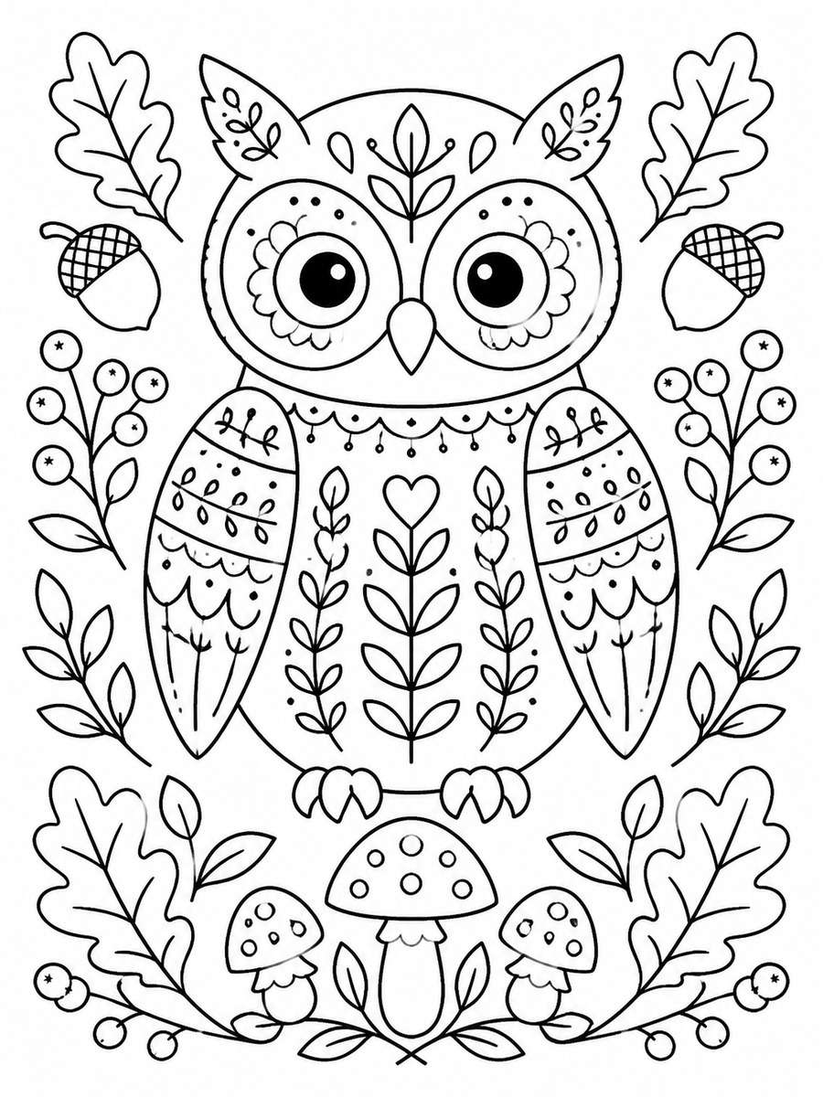 Hen with Folk Patterns photo